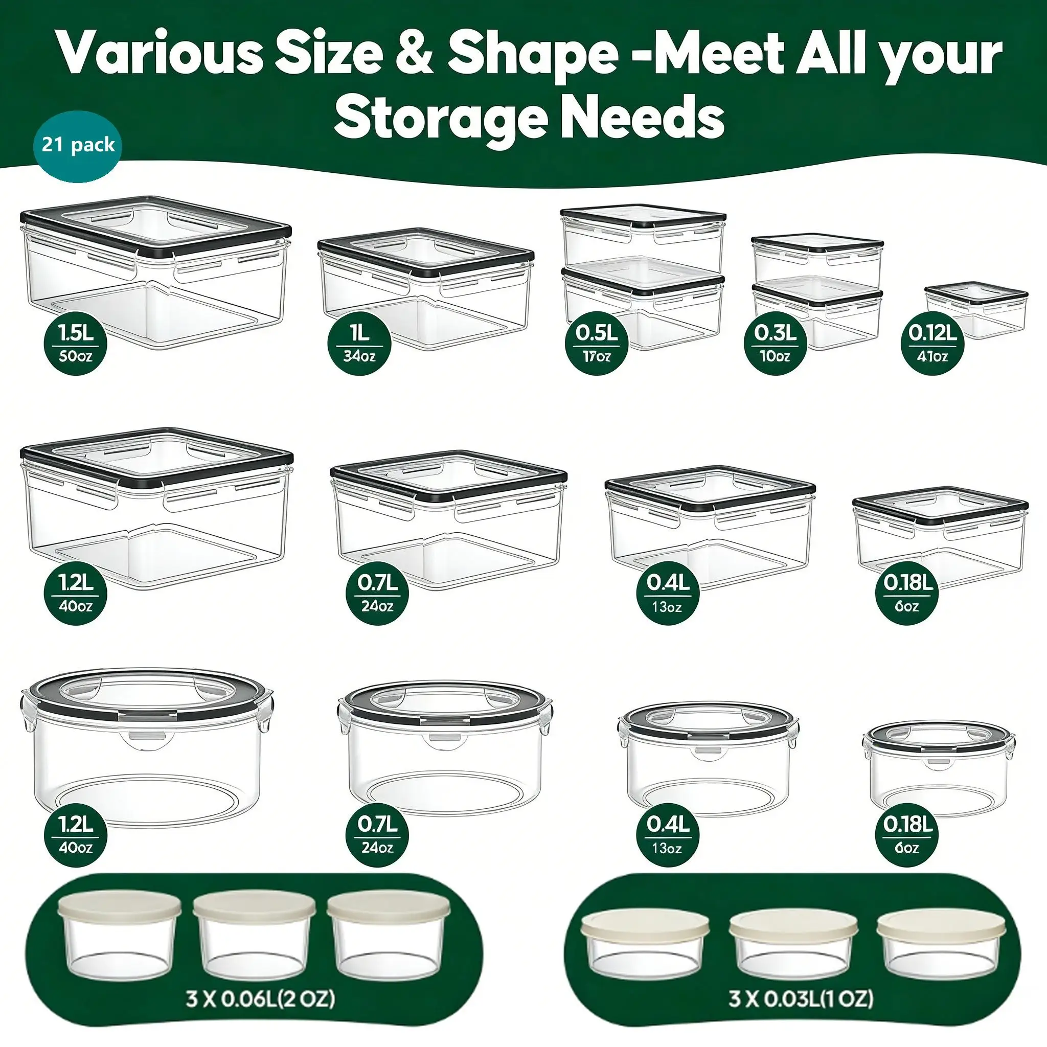 40/42/50/52/62Pcs Large Airtig - Meal Prep Kitchen ulasan dan harga