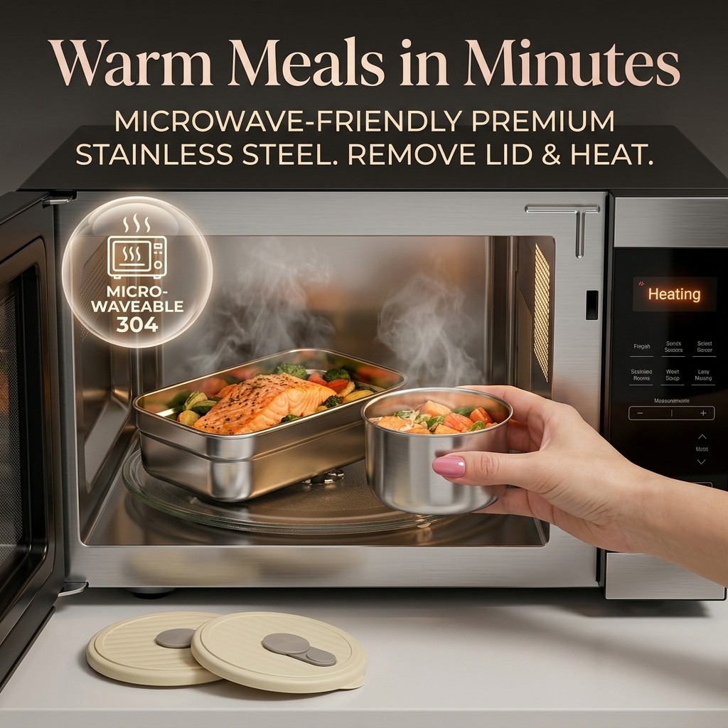Microwave Safe 304 Stainless S - Meal Prep Bowl ulasan dan harga