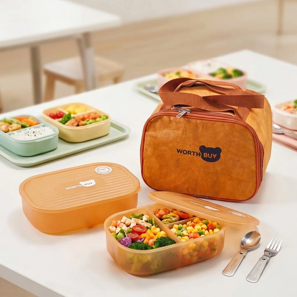 Plastic Bento Box Students Kid - Meal Prep Or Prep Meal ulasan dan harga