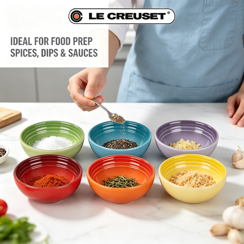Le Creuset 6-Piece 2oz Stonewa - Meal Prep Kitchen ulasan dan harga