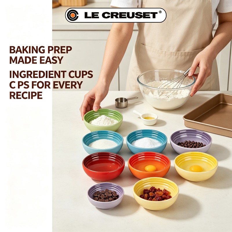 Le Creuset 6-Piece 2oz Stonewa - Meal Prep Kitchen ulasan dan harga